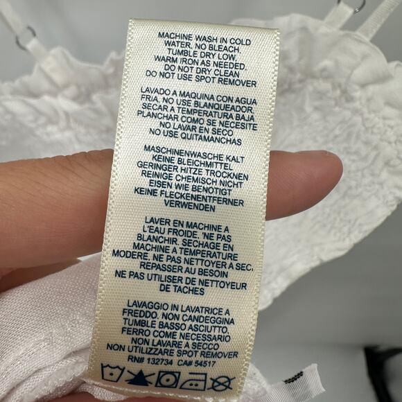 CLOTH & STONE NWT Evereve White Smocked Linen Tank // XS - Picture 8 of 10